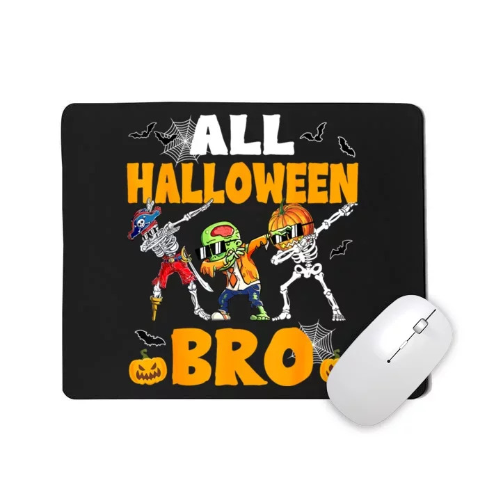 All Halloween Bro Dabbing Skeleton Jack O Lantern Mousepad