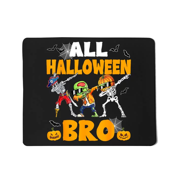 All Halloween Bro Dabbing Skeleton Jack O Lantern Mousepad