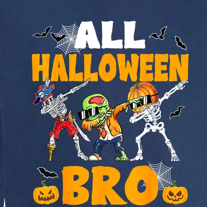 All Halloween Bro Dabbing Skeleton Jack O Lantern Garment-Dyed Sweatshirt