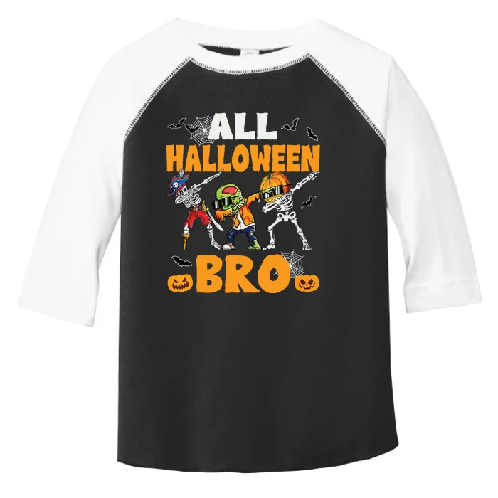 All Halloween Bro Dabbing Skeleton Jack O Lantern Toddler Fine Jersey T-Shirt