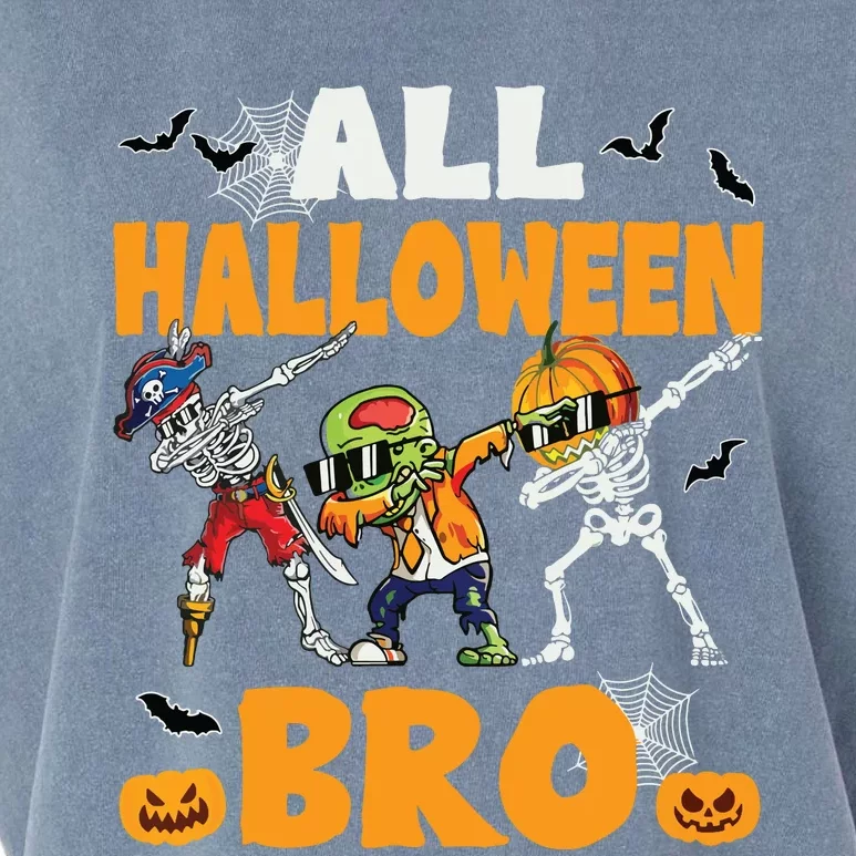 All Halloween Bro Dabbing Skeleton Jack O Lantern Garment-Dyed Women's Muscle Tee