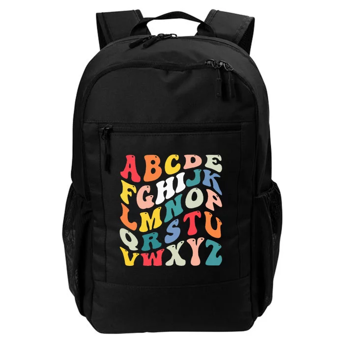 Alphabet Hi Back To School Abc Pre K Kindergarten Teacher Daily Commute Backpack