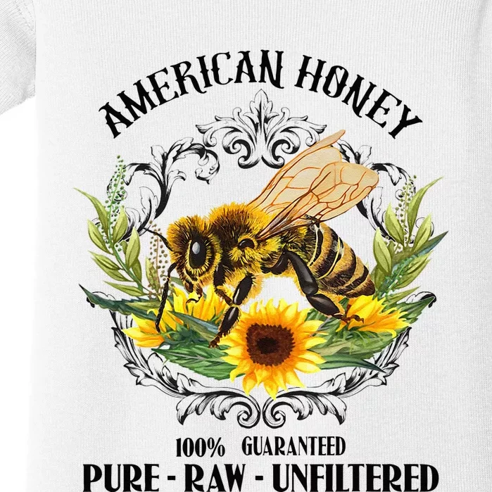 American Honey Bee Funny Beekeeping Gift For Beekeeper Baby Bodysuit