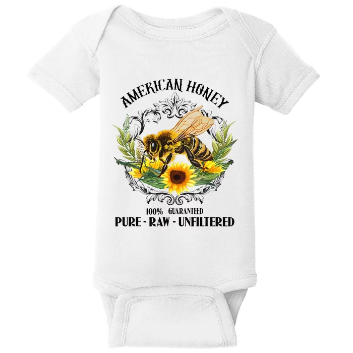 American Honey Bee Funny Beekeeping Gift For Beekeeper Baby Bodysuit