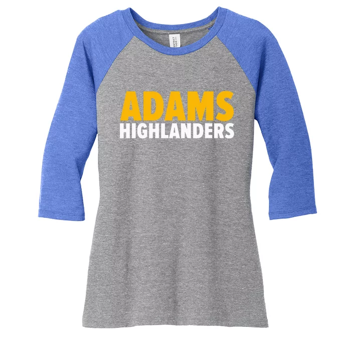 Adams Highlanders Bold Women's Tri-Blend 3/4-Sleeve Raglan Shirt