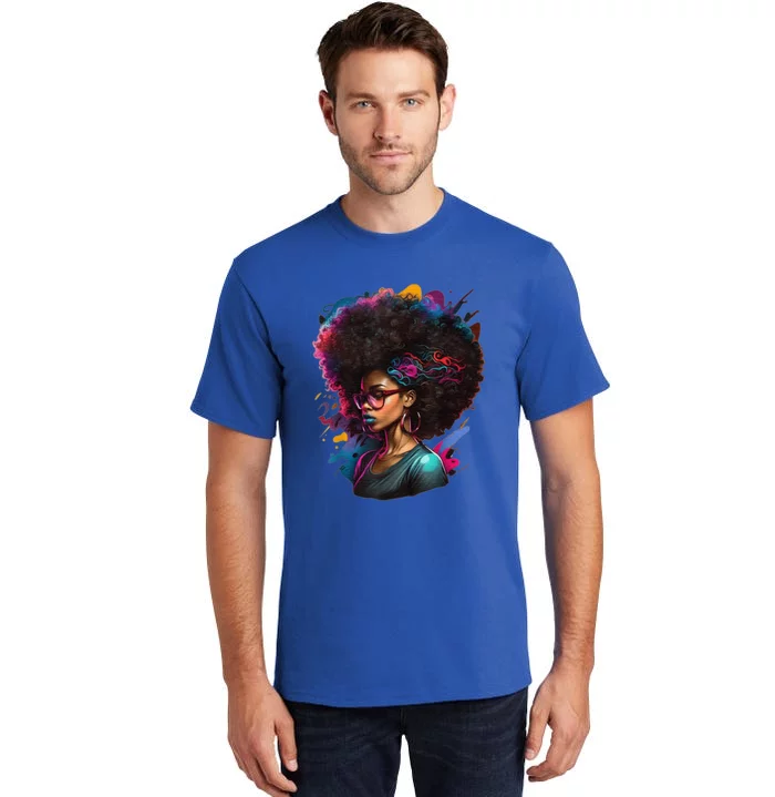 Afro Hair Beauty Fashion Funny History Month Tall T-Shirt