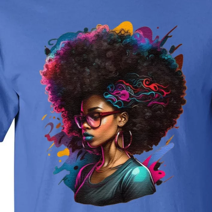 Afro Hair Beauty Fashion Funny History Month Tall T-Shirt