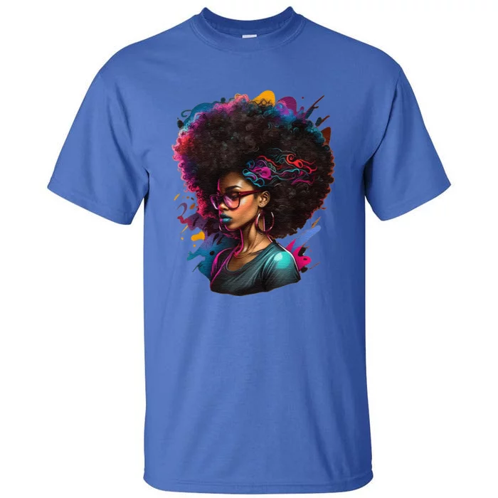 Afro Hair Beauty Fashion Funny History Month Tall T-Shirt