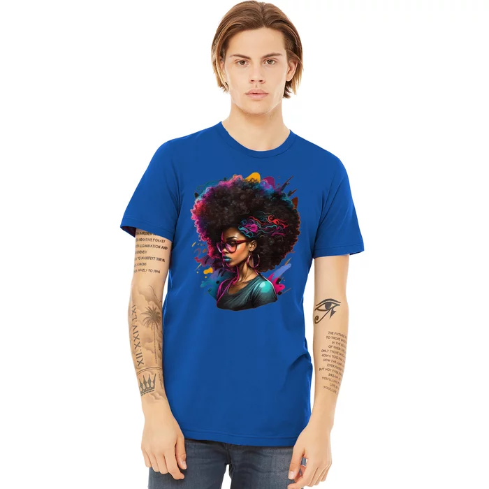 Afro Hair Beauty Fashion Funny History Month Premium T-Shirt