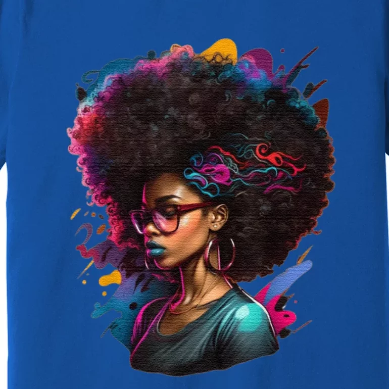 Afro Hair Beauty Fashion Funny History Month Premium T-Shirt