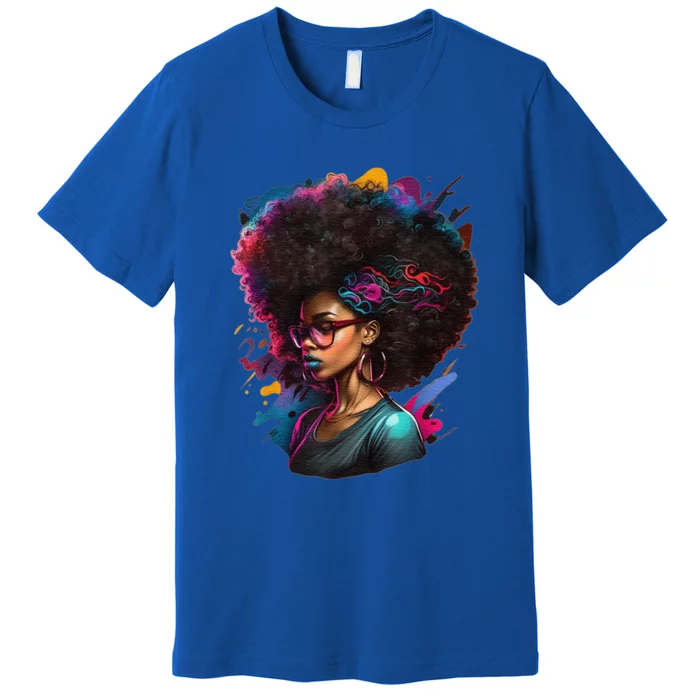 Afro Hair Beauty Fashion Funny History Month Premium T-Shirt