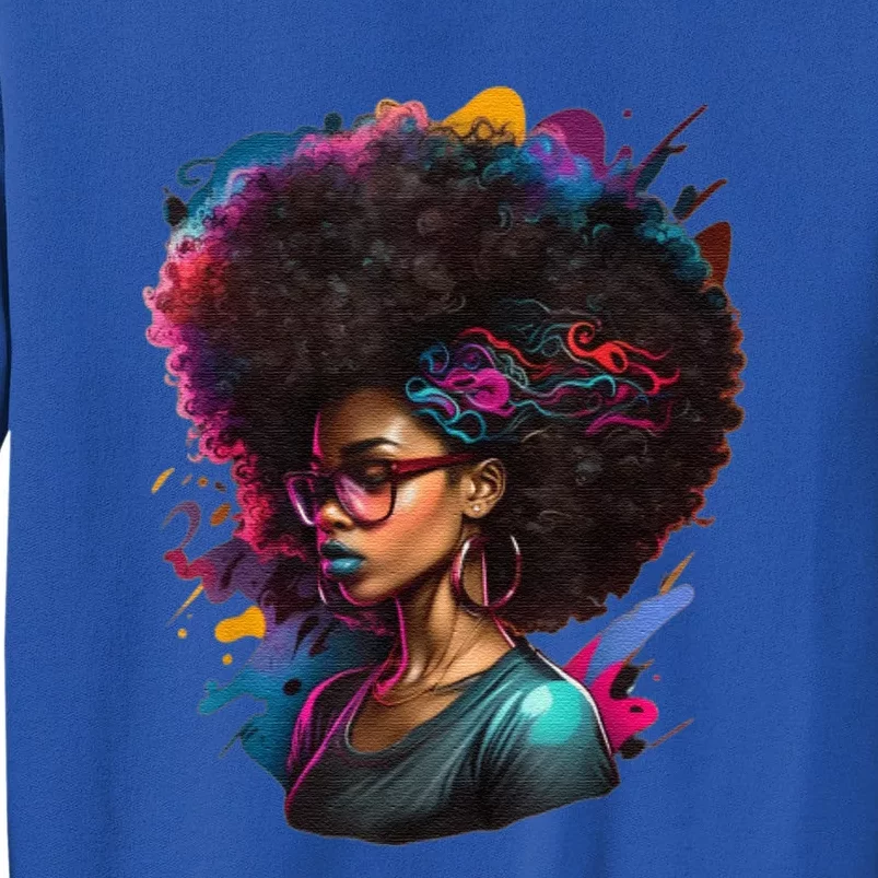 Afro Hair Beauty Fashion Funny History Month Tall Sweatshirt