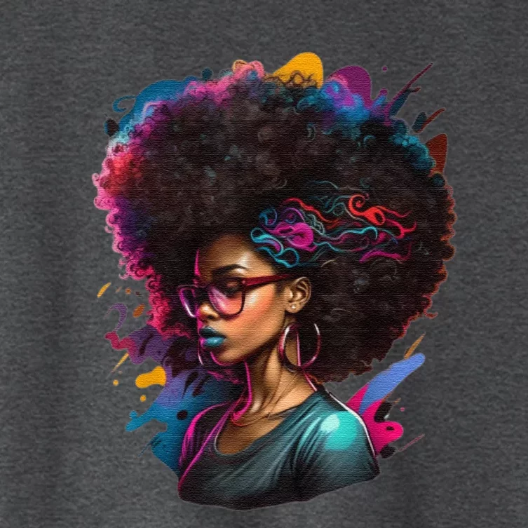 Afro Hair Beauty Fashion Funny History Month Women's Crop Top Tee