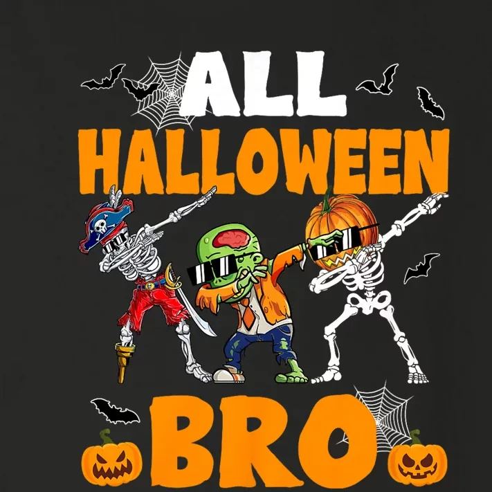 All Halloween Bro Dabbing Skeleton Jack O Lantern Toddler Long Sleeve Shirt