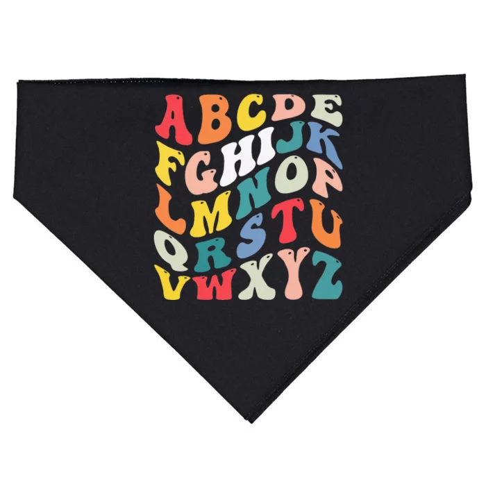 alphabet hi back to school ABC Pre K Kindergarten Teacher USA-Made Doggie Bandana