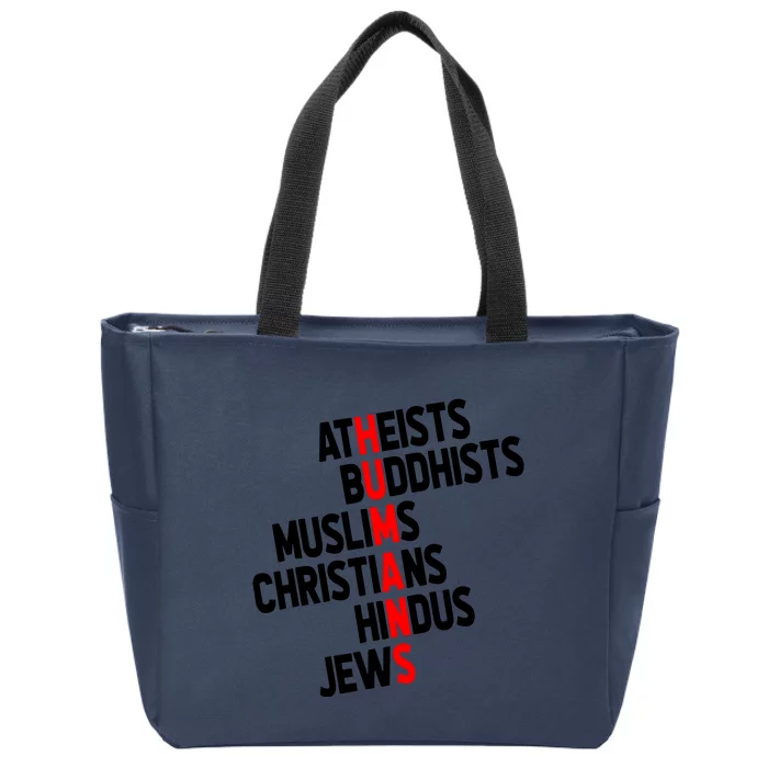 All Human Beings Are Equal Zip Tote Bag