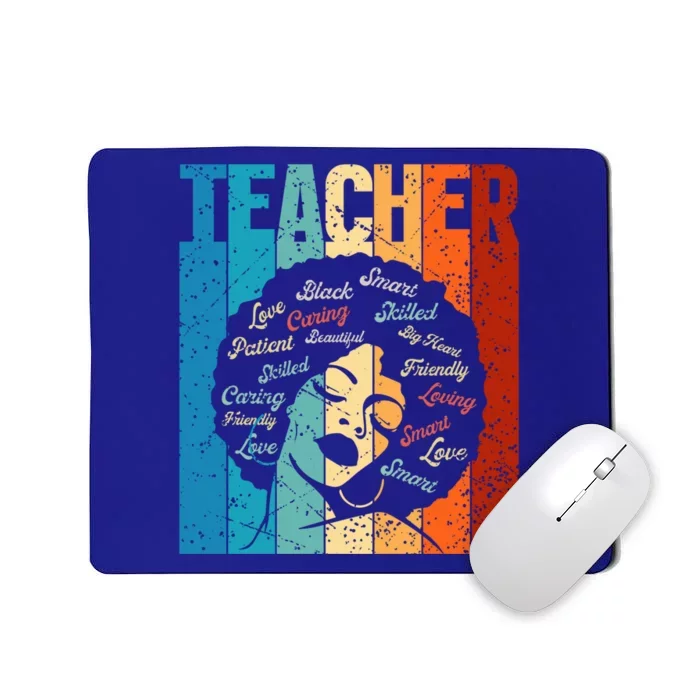 Afro Hair Black History Smart African American Teacher Gift Mousepad