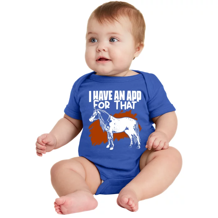 Appaloosa Horse Breed Derby Barrel Racing Horse Lover Cow Gift Baby Bodysuit