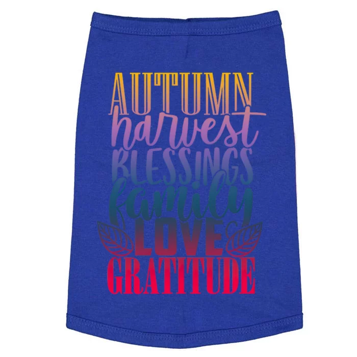 Autumn Harvest Blessing Family Love Gratitude Thankgiving Gift Doggie Tank