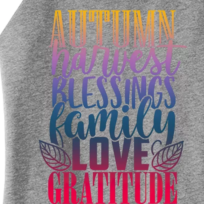 Autumn Harvest Blessing Family Love Gratitude Thankgiving Gift Women’s Perfect Tri Rocker Tank