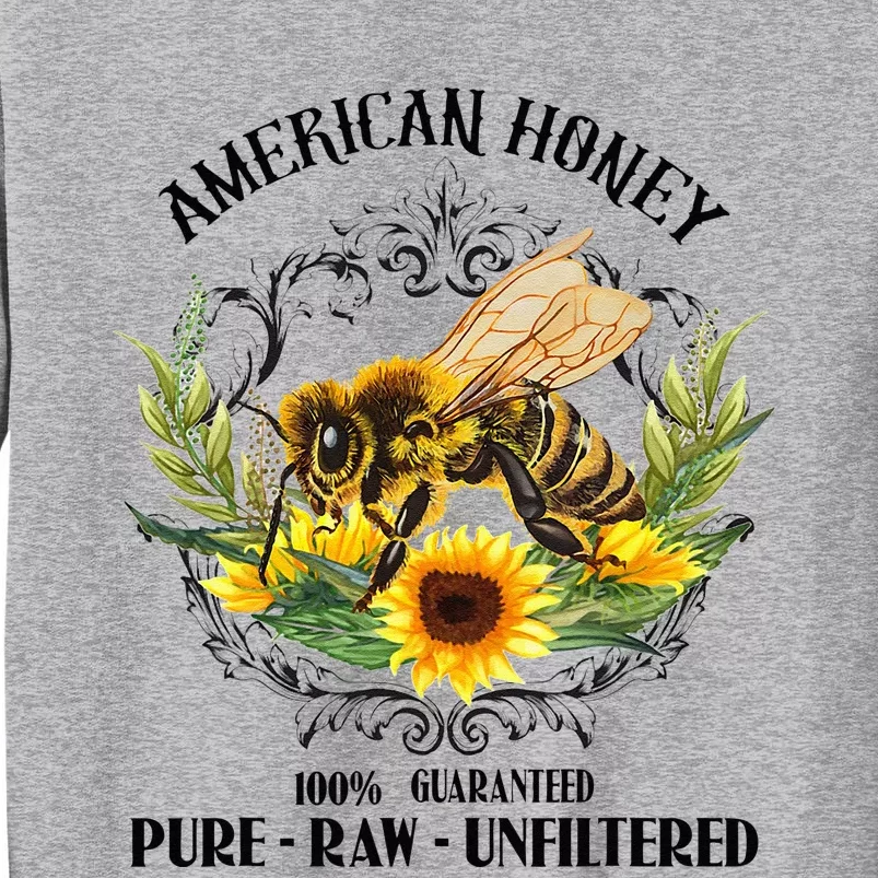 American Honey Bee Funny Beekeeping Gift For Beekeeper Tall Sweatshirt