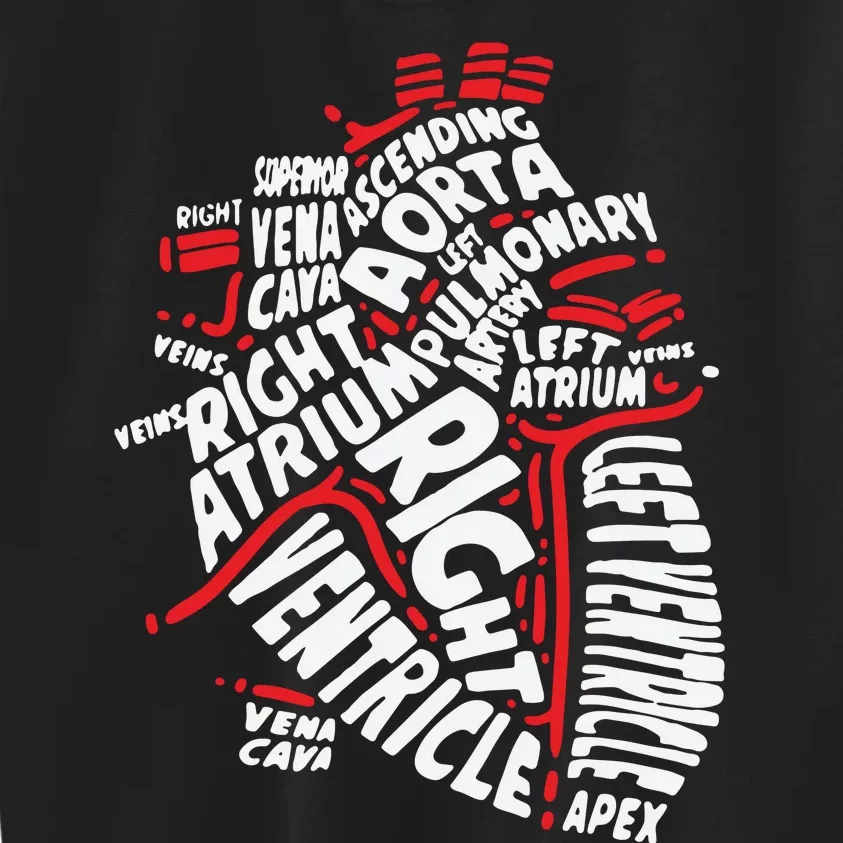 Anatomy Heart Cardiology Student Medical Professional Kids Sweatshirt