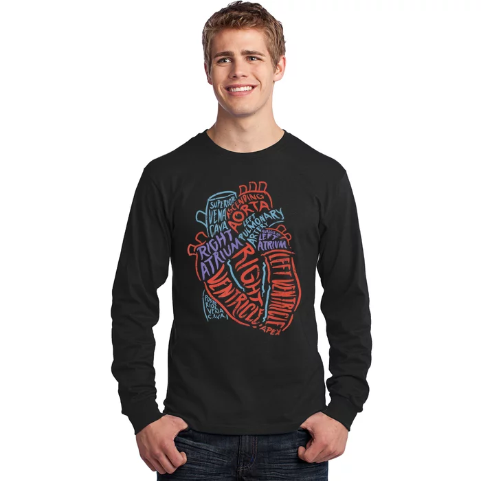 Anatomy Heart Cardiology Student Medical Professional Long Sleeve Shirt