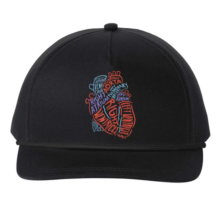 Anatomy Heart Cardiology Student Medical Professional Snapback Five-Panel Rope Hat