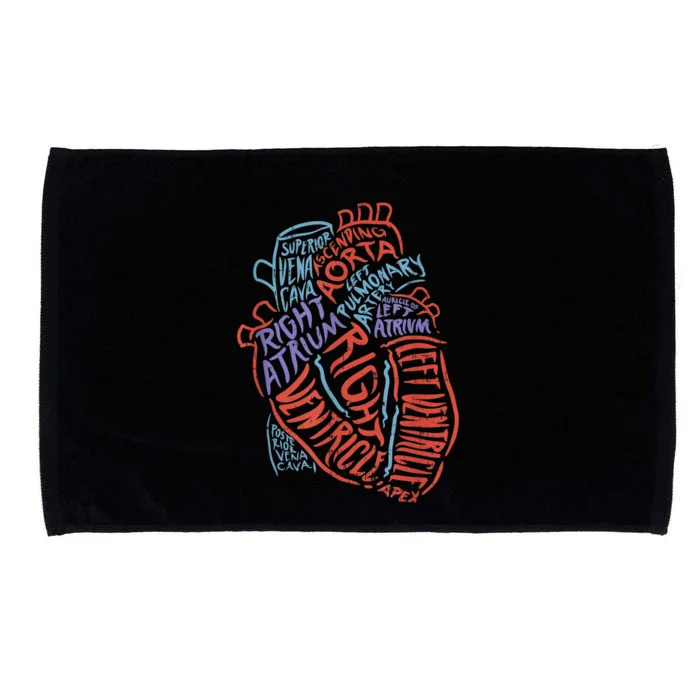 Anatomy Heart Cardiology Student Medical Professional Microfiber Hand Towel