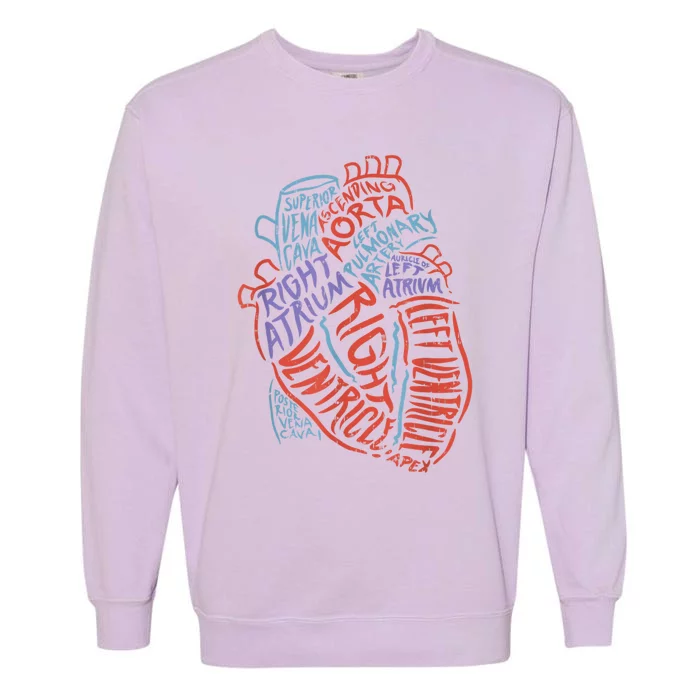 Anatomy Heart Cardiology Student Medical Professional Garment-Dyed Sweatshirt