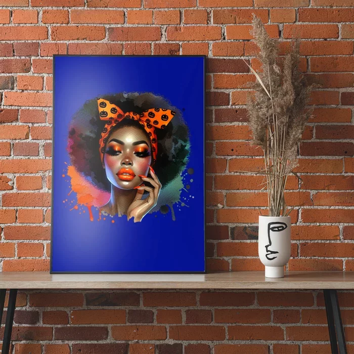 Afro Halloween Costume Frican Spooky Vibes Gift Poster