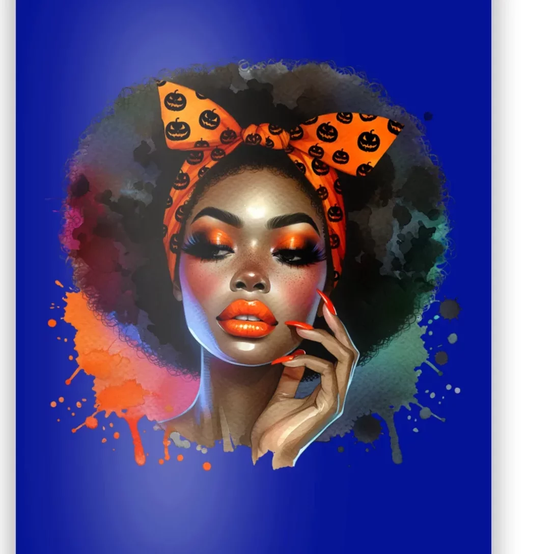 Afro Halloween Costume Frican Spooky Vibes Gift Poster