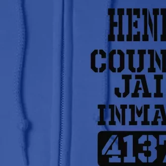 Alabama Henry County Jail Inmate Halloween Funny Costume Full Zip Hoodie