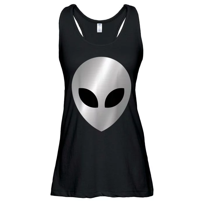 Alien Head Colorful Alien Rave Believe Ladies Essential Flowy Tank