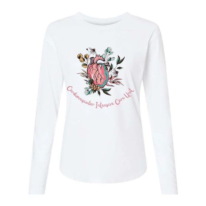 Anatomical Heart Cvicu Cardiovascular Intensive Care Unit Womens Cotton Relaxed Long Sleeve T-Shirt