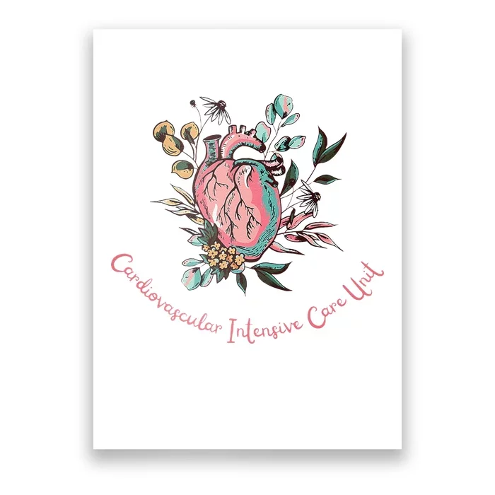 Anatomical Heart Cvicu Cardiovascular Intensive Care Unit Poster