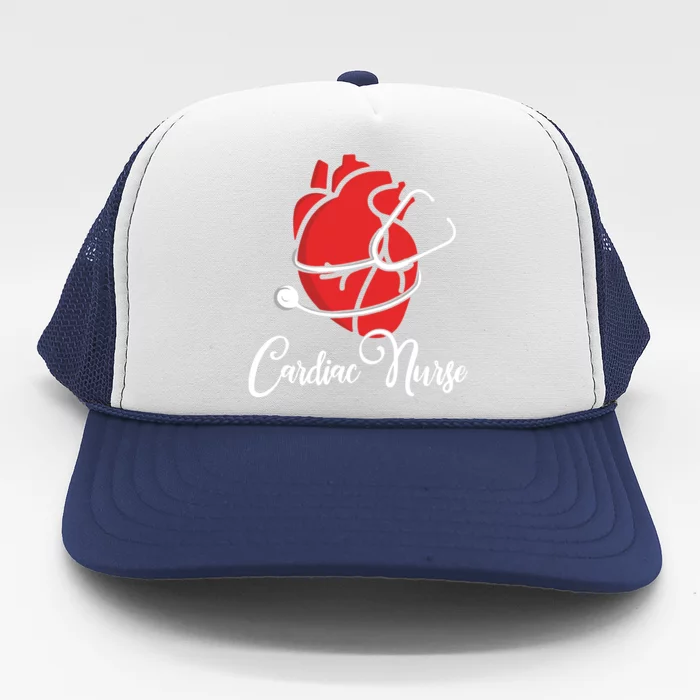 Anatomical Heart Cardiac Nurse Parts Of Heart Cardiac Nurse Cool Gift Trucker Hat