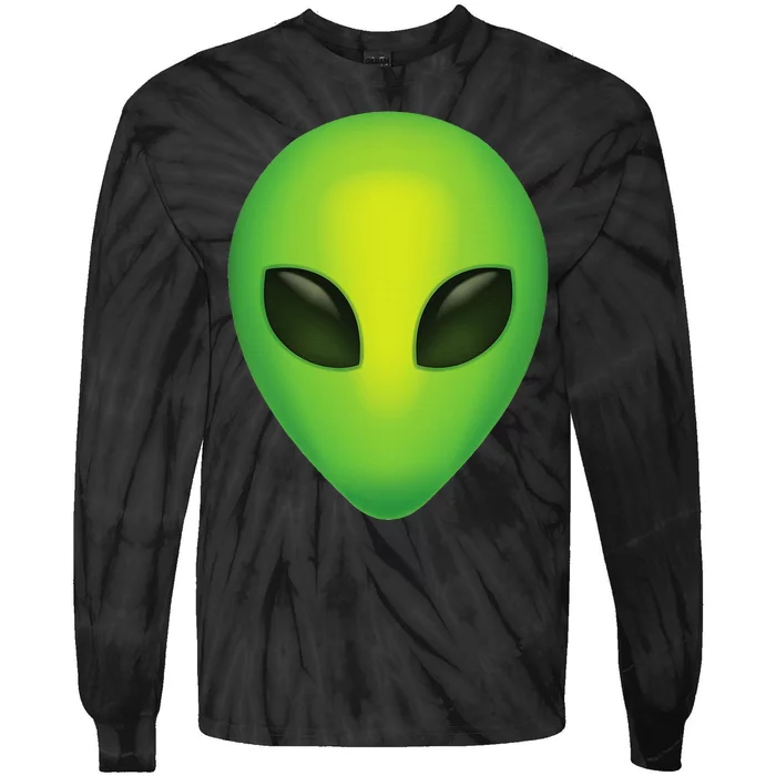 Alien Head Colorful Alien Rave Tie-Dye Long Sleeve Shirt