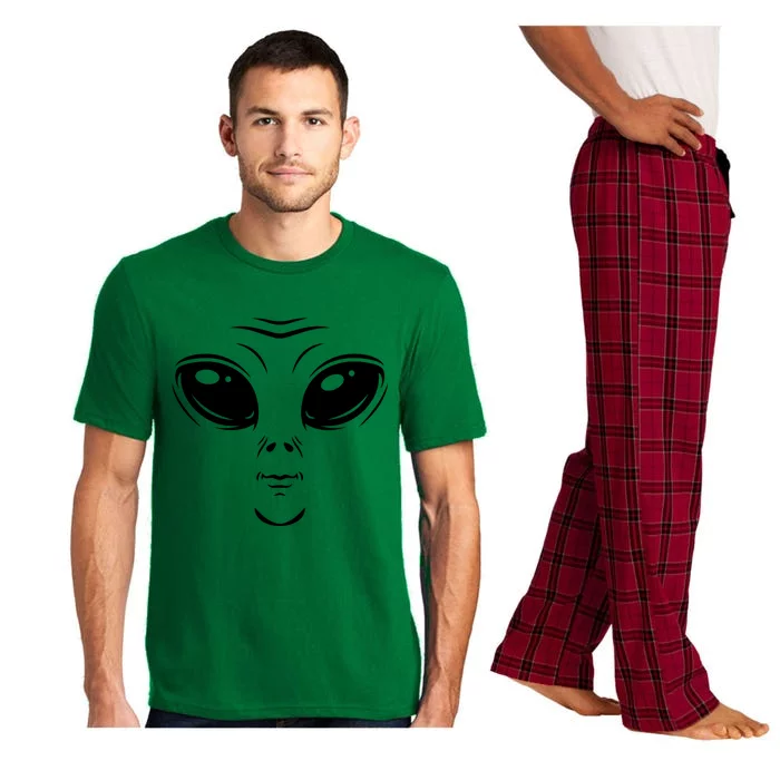 Alien Halloween Costume Cosmic Green Alien Face Halloween Pajama Set