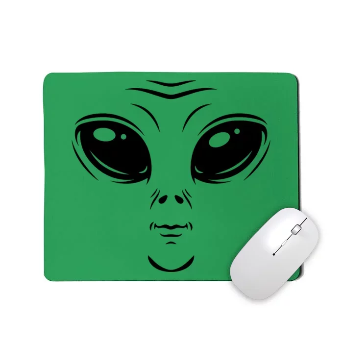 Alien Halloween Costume Cosmic Green Alien Face Halloween Mousepad