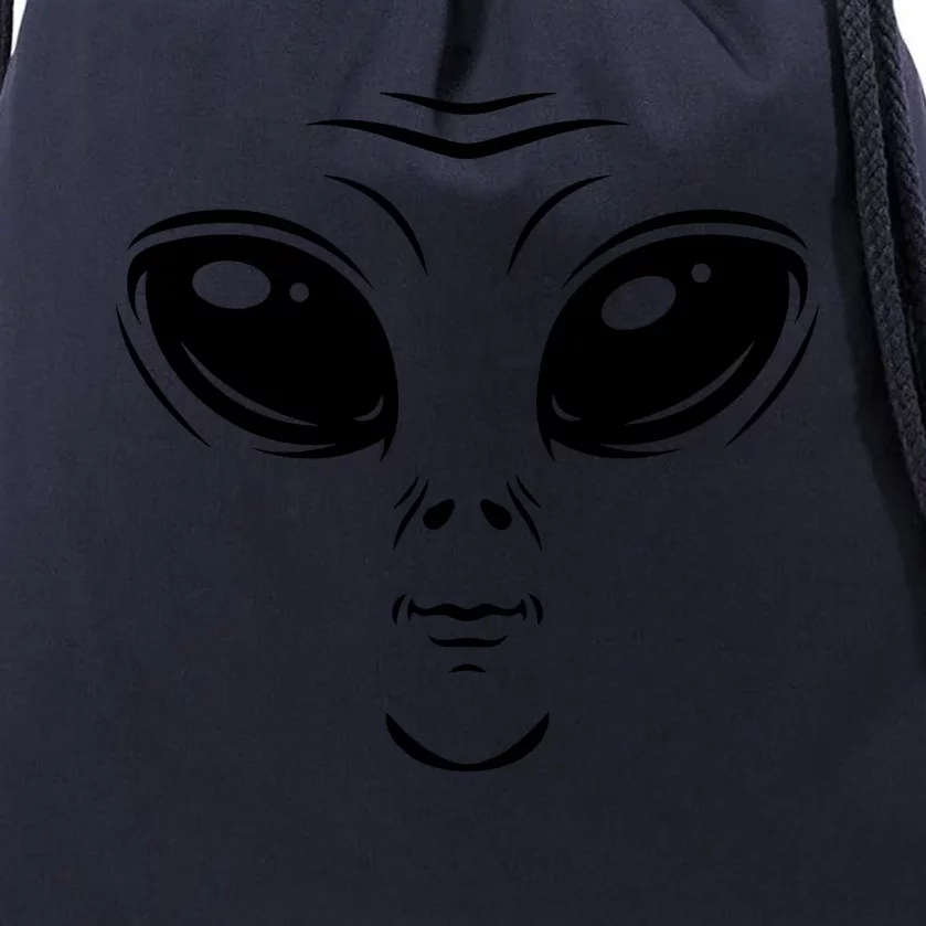 Alien Halloween Costume Cosmic Green Alien Face Halloween Drawstring Bag