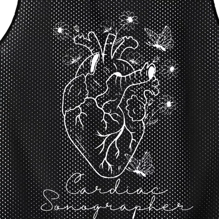 Anatomical Heart Cardiac Sonographer Rdcs Echocardiographer Mesh Reversible Basketball Jersey Tank