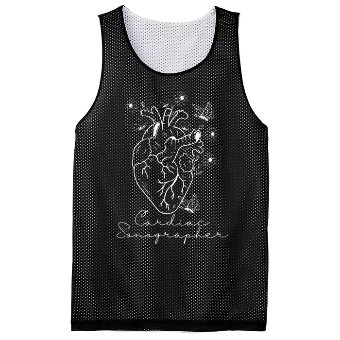 Anatomical Heart Cardiac Sonographer Rdcs Echocardiographer Mesh Reversible Basketball Jersey Tank