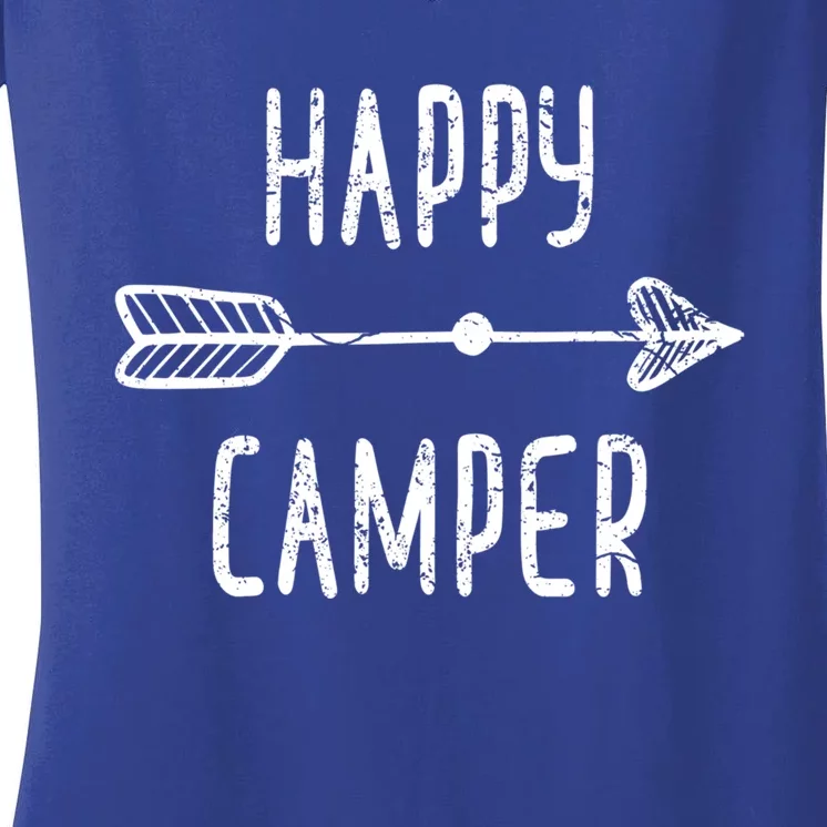 Arrow Happy Camper Gift Camping Boho Gift Women's V-Neck T-Shirt