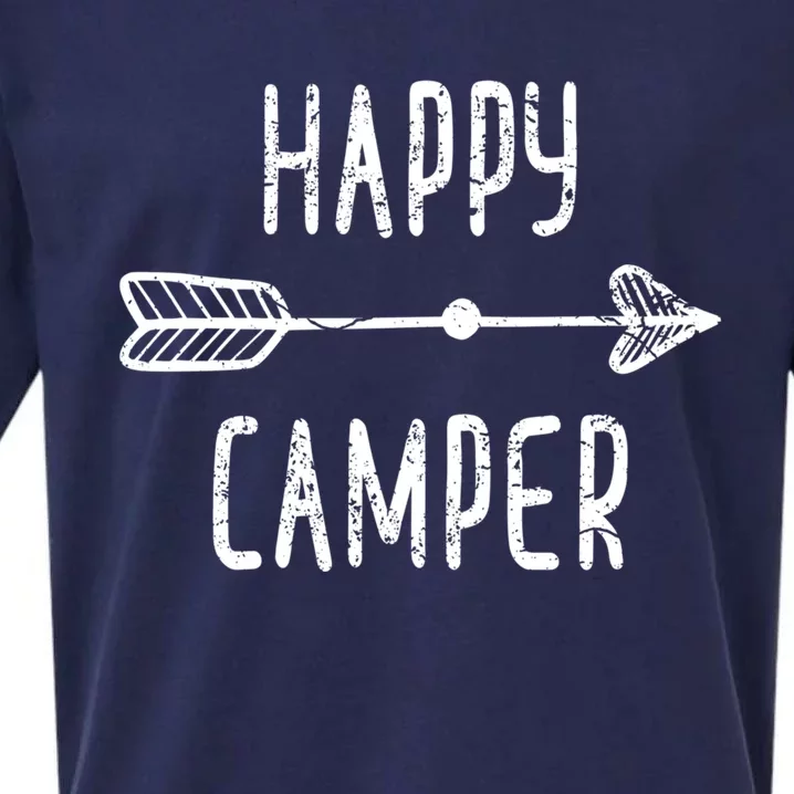 Arrow Happy Camper Gift Camping Boho Gift Sueded Cloud Jersey T-Shirt