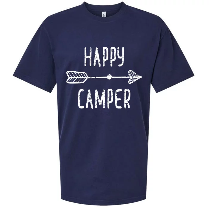 Arrow Happy Camper Gift Camping Boho Gift Sueded Cloud Jersey T-Shirt