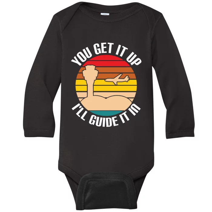 Aviation Humor Design Baby Long Sleeve Bodysuit