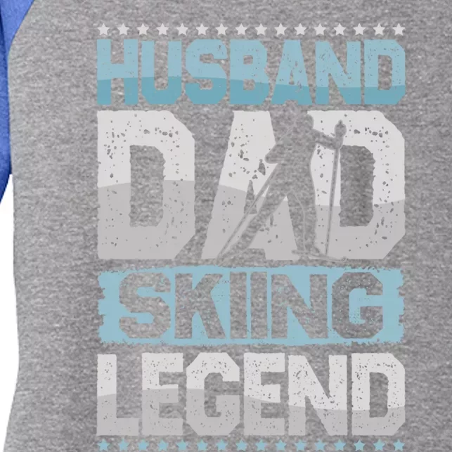 AprèsSki Husband Dad Skiing Legend Skiing Funny Gift Women's Tri-Blend 3/4-Sleeve Raglan Shirt