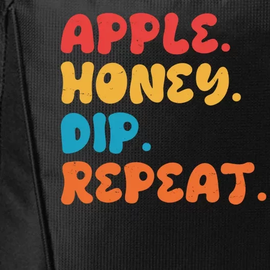 Apple Honey Dip Repeat Rosh Hashanah Jewish New Year City Backpack