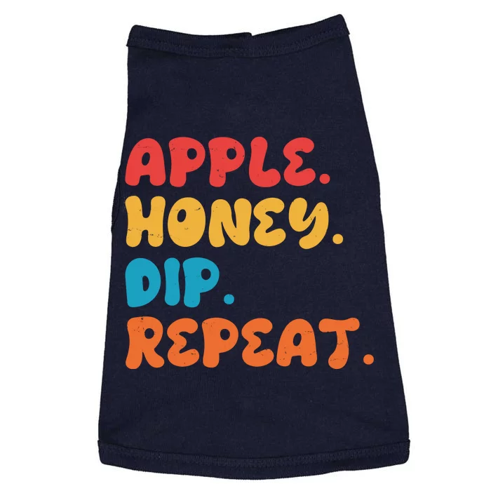 Apple Honey Dip Repeat Rosh Hashanah Jewish New Year Doggie Tank